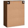 Elegant Wall Mounted Cabinets - Brown Oak 2 pcs | HipoMarket