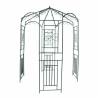 Garden Arch 250 cm Dark Green - Elegant Wrought Iron Structure