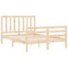 Solid Wood Bed Frame with Headboard - 120x200 cm | HipoMarket