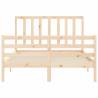 Solid Wood Bed Frame with Headboard - 120x200 cm | HipoMarket