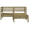 Garden Sofa 2-Seater with Footstool - Stylish Pine Wood