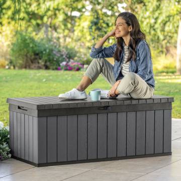 Keter Garden Storage Box Darwin 380 L - Grey Outdoor Storage