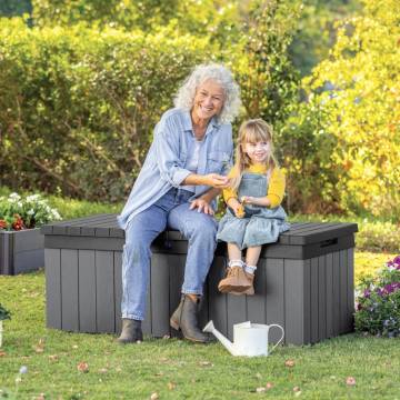 Keter Garden Storage Box Darwin 380 L - Grey Outdoor Storage