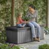 Keter Garden Storage Box Darwin 380 L - Grey Outdoor Storage