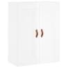 Stylish Highboard High Gloss White - 69.5x34x180 cm