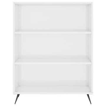 Stylish Highboard High Gloss White - 69.5x34x180 cm