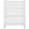 Stylish Highboard High Gloss White - 69.5x34x180 cm