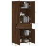 Stylish Highboard in Brown Oak - 69.5x34x180 cm | HipoMarket