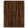 Stylish Highboard in Brown Oak - 69.5x34x180 cm | HipoMarket