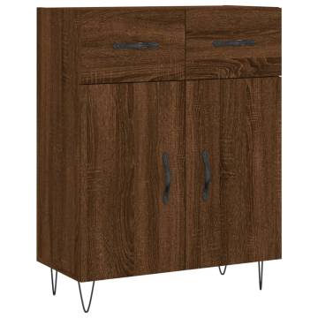 Stylish Highboard in Brown Oak - 69.5x34x180 cm | HipoMarket