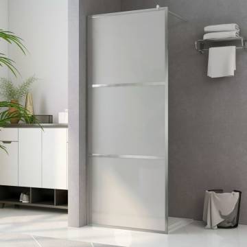 Elegant Walk-in Shower Wall with Frosted ESG Glass - 140x195 cm