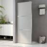 Walk-in Shower Wall with Whole Frosted ESG Glass 140x195 cm Colour silver Size 140 x 195 cm Model frosted 