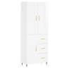 High Gloss White Highboard - Stylish Storage Solution