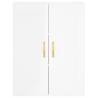 High Gloss White Highboard - Stylish Storage Solution