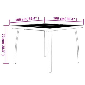 Garden Table Anthracite 100x100x72 cm - Stylish & Sturdy