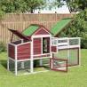 Cozy Chicken Coop Mocha | Solid Pine Wood | 186.5x58.5x113 cm