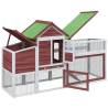 Cozy Chicken Coop Mocha | Solid Pine Wood | 186.5x58.5x113 cm