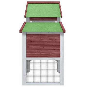 Cozy Chicken Coop Mocha | Solid Pine Wood | 186.5x58.5x113 cm