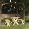 Elegant Garden Table 110x73 cm - Impregnated Pinewood