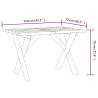 Elegant Garden Table 110x73 cm - Impregnated Pinewood