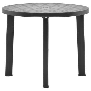 Garden Table Anthracite 89 cm - Durable Outdoor Plastic Table