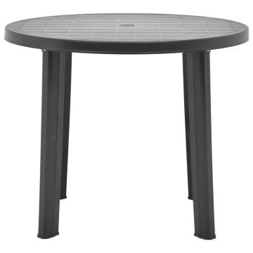 Garden Table Anthracite 89 cm - Durable Outdoor Plastic Table