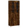 Stylish Highboard in Smoked Oak - 69.5x34x180 cm | HipoMarket