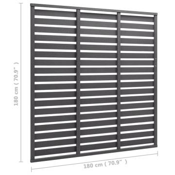 Fence Panel WPC 180x180 cm Grey - Durable Outdoor Solution