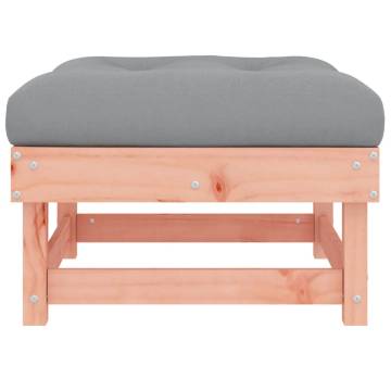 Garden Footstool with Cushion - Solid Douglas Wood | HipoMarket