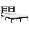 Black Solid Wood Bed Frame 120x190 cm - Modern Design