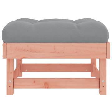 Garden Footstool with Cushion - Solid Douglas Wood | HipoMarket