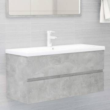 Sink Cabinet Concrete Grey 100x38.5x45 cm - Stylish Storage