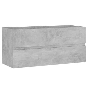 Sink Cabinet Concrete Grey 100x38.5x45 cm - Stylish Storage