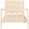 Solid Wood Bed Frame with Headboard 100x200 cm | Hipomarket