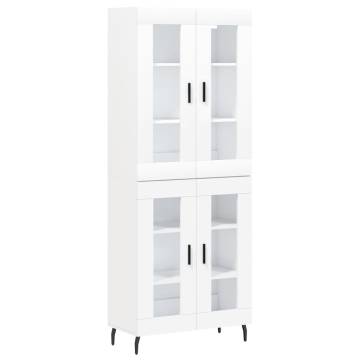 Stylish Highboard White 69.5x34x180 cm - HipoMarket