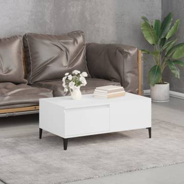 Elegant White Coffee Table - 90x50x36.5 cm | HipoMarket