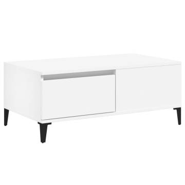 Elegant White Coffee Table - 90x50x36.5 cm | HipoMarket