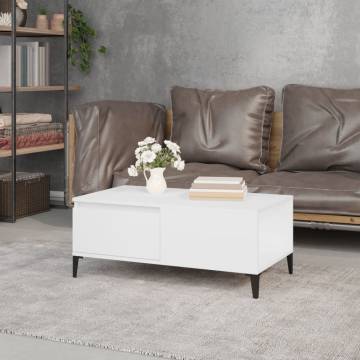 Elegant White Coffee Table - 90x50x36.5 cm | HipoMarket