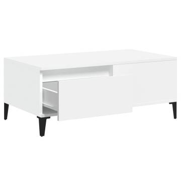 Elegant White Coffee Table - 90x50x36.5 cm | HipoMarket