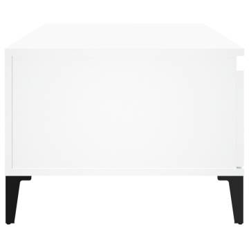 Elegant White Coffee Table - 90x50x36.5 cm | HipoMarket