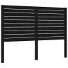 Black Bed Frame with Headboard - 140x200 cm Solid Wood