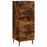 Stylish Highboard in Smoked Oak | 34.5x34x180 cm