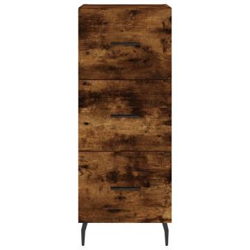 Stylish Highboard in Smoked Oak | 34.5x34x180 cm