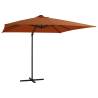 Cantilever Umbrella with LED lights Terracotta 250x250 cm Colour terracotta Size 250 x 250 cm Quantity in Package 1 