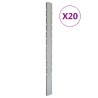 Garden Fence Posts 20 pcs Silver 260 cm Galvanised Steel Size 260 cm Quantity in Package 20 