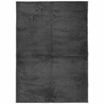 IZA Short Pile Scandinavian Rug - Anthracite 240x340 cm