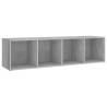 Stylish Concrete Grey TV Cabinet - 142.5x35 cm | HipoMarket