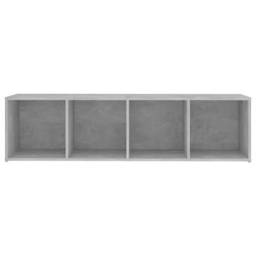 Stylish Concrete Grey TV Cabinet - 142.5x35 cm | HipoMarket