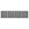 Stylish Concrete Grey TV Cabinet - 142.5x35 cm | HipoMarket