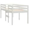 High Sleeper Bed White 80x200 cm - Solid Pine Wood